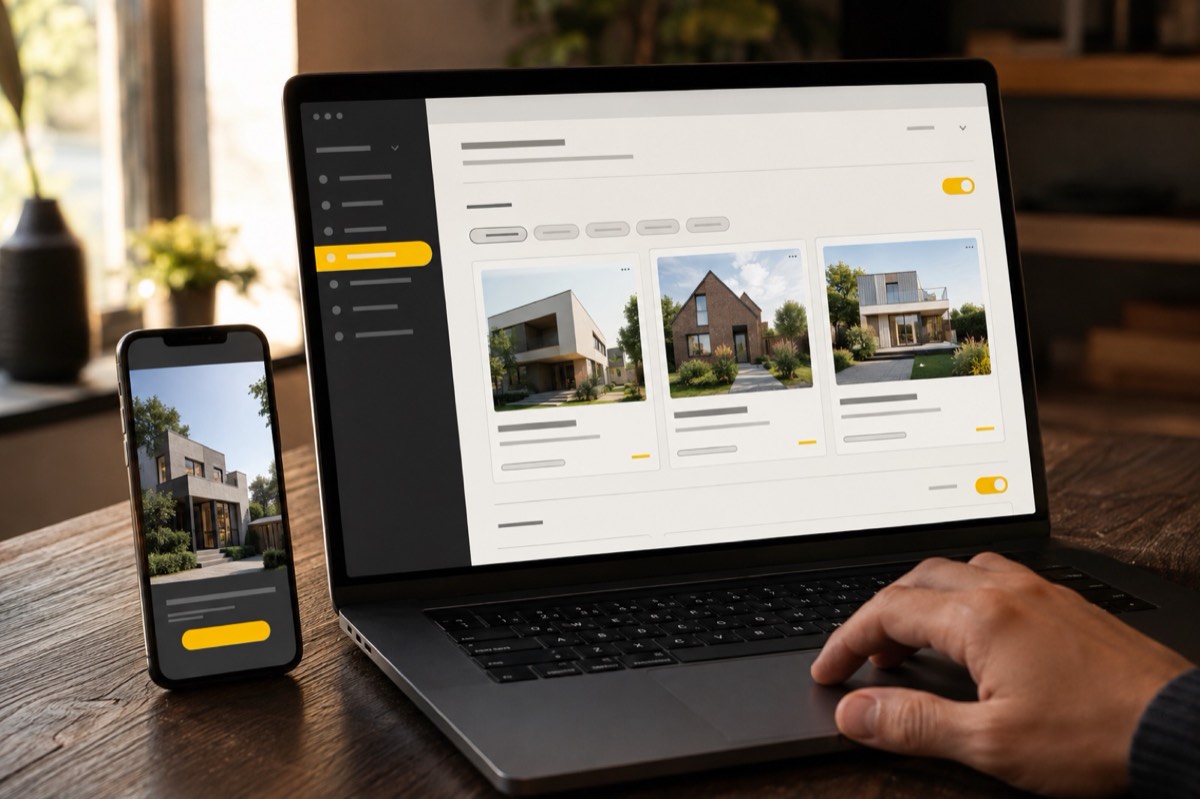 Laptop met het overzicht van een nieuwsbrief