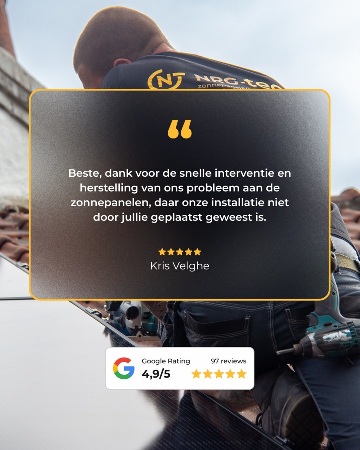 Visual met een klantenreview van NRG-TEC